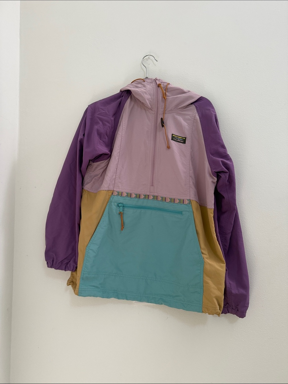 L.L. Bean Colorblock Anorak Jacket - Purple, Lilac & Teal Women’s Size Small